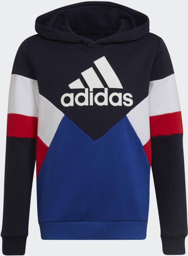 Adidas Performance sporthoodie donkerblauw/kobaltblauw/rood