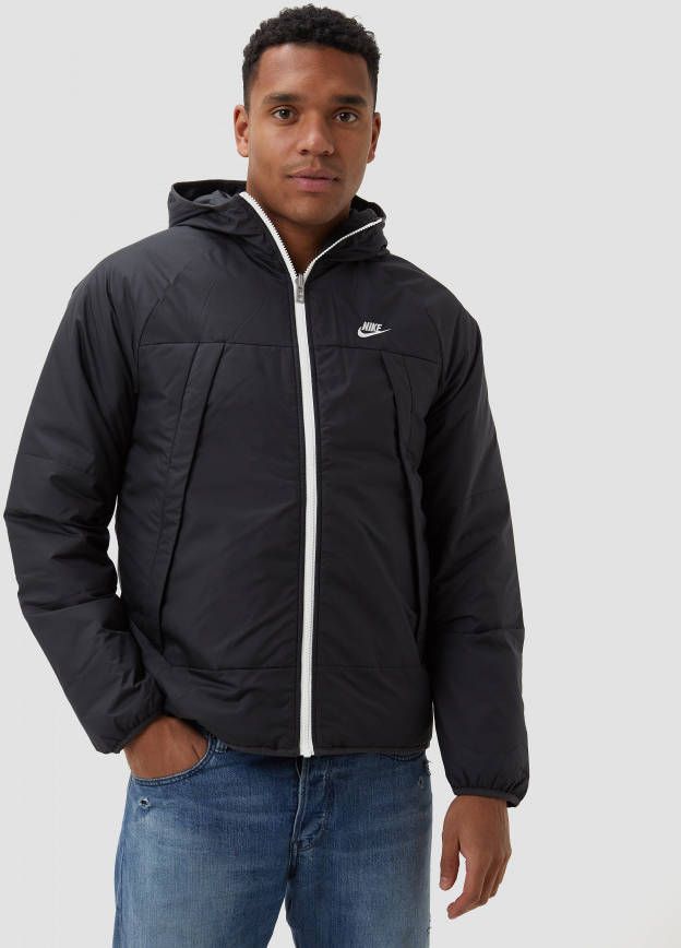 Nike Sportswear Therma FIT Legacy Omkeerbaar herenjack met capuchon Black/Dark Smoke Grey/Sail Heren