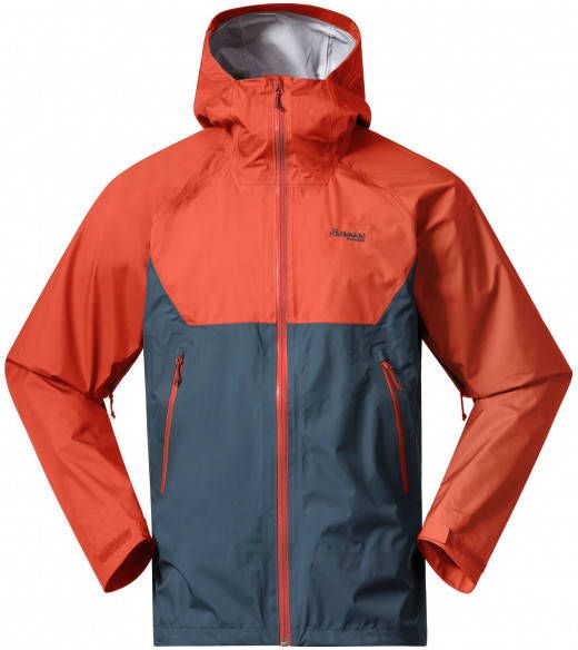 bergans Letto V2 3L Jacket Regenjas, rood/blauw
