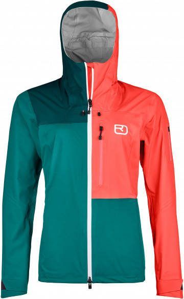Ortovox Women's 3L Ortler Jacket Regenjas, turkoois