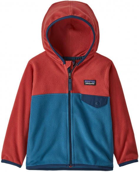Patagonia Baby's Micro D Snap T Jacket Fleecevest Months, rood/blauw
