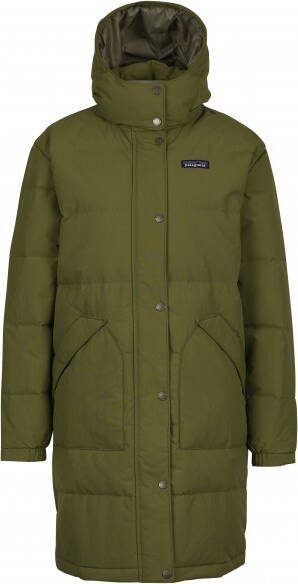 Patagonia Women's Downdrift Parka Lange jas, olijfgroen