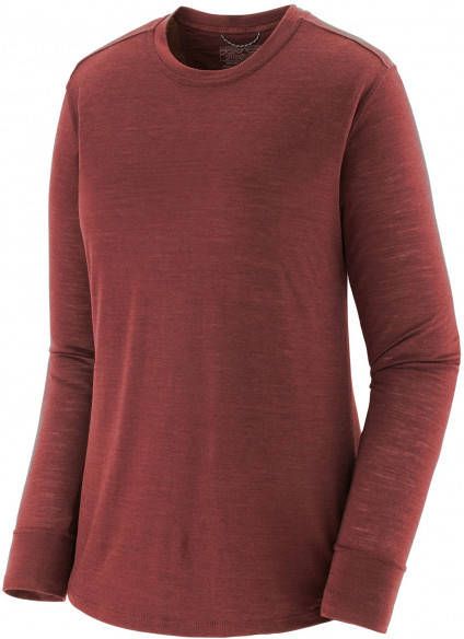 Patagonia Women's L/S Cap Cool Merino Shirt Merinoshirt, rood