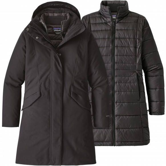 Patagonia Women's Vosque 3 In 1 Parka 3 in 1 jas, zwart/grijs