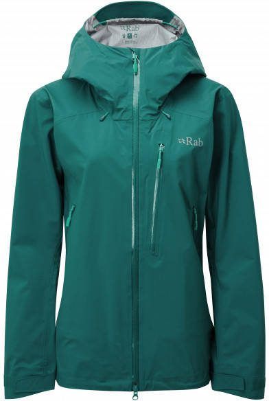 Rab Women's Firewall Jacket Regenjas turkoois/blauw