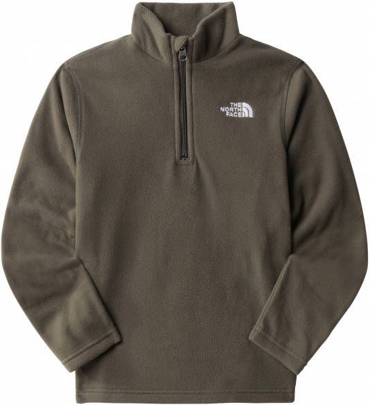 The North Face Teen's Glacier ¼ Zip Fleecetrui, bruin