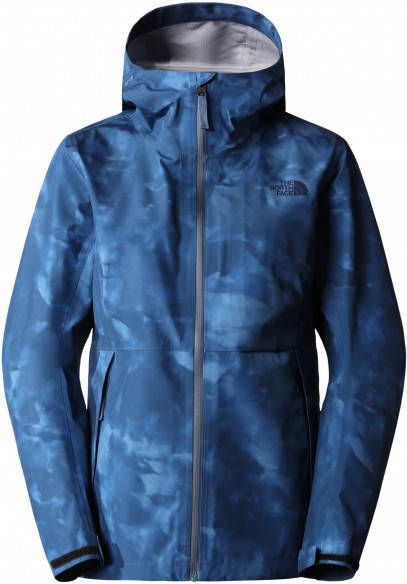 The North Face Women's Printed Dryzzle Futurelight Jacket Regenjas, blauw