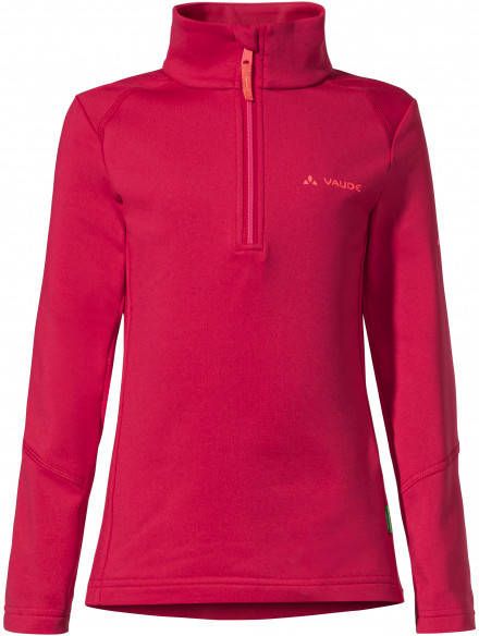 Vaude Kid's Livigno Halfzip Fleecetrui/128, roze/rood