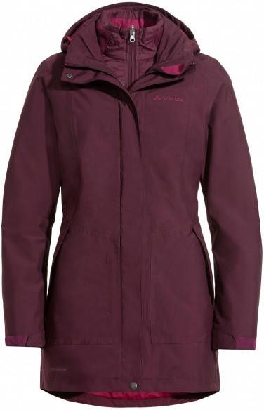Vaude Women's Idris 3in1 Parka III 3 in 1 jas rood