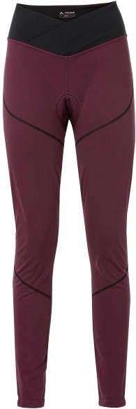 Vaude Women's Posta Warm Tights Fietsbroek rood