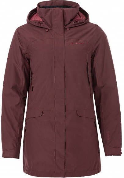 Vaude Women's Skomer Wool Parka Lange jas rood