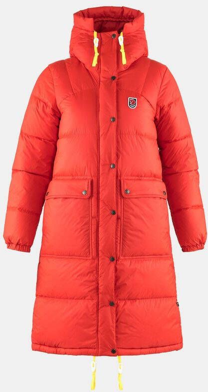 Fjä, llrä, ven Expedition Long Down Parka Dames Rood