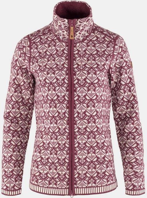 Fjä, llrä, ven Snow Cardigan Vest Dames Aubergine/Lichtpaars