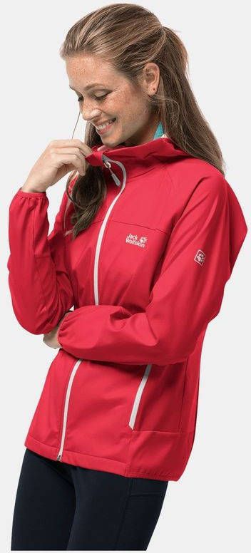 Jack Wolfskin Eagle Peak II Softshell Dames Rood