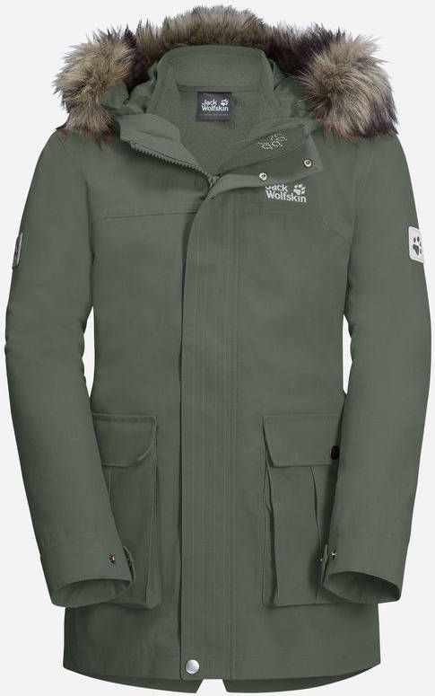 Jack Wolfskin Elk Island 3 in 1 Jas Groen