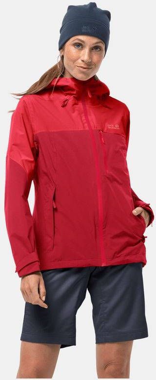 Jack Wolfskin Go Hike Hardshell Jas Dames Rood