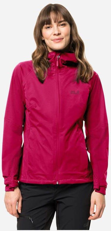 Jack Wolfskin Highest Heak Hardshell Jas Dames Rood