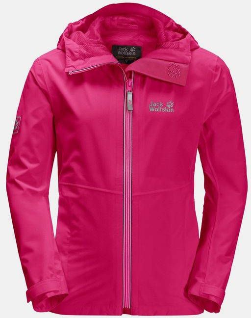 Jack Wolfskin JWP Shell Regenjas Kids Roze