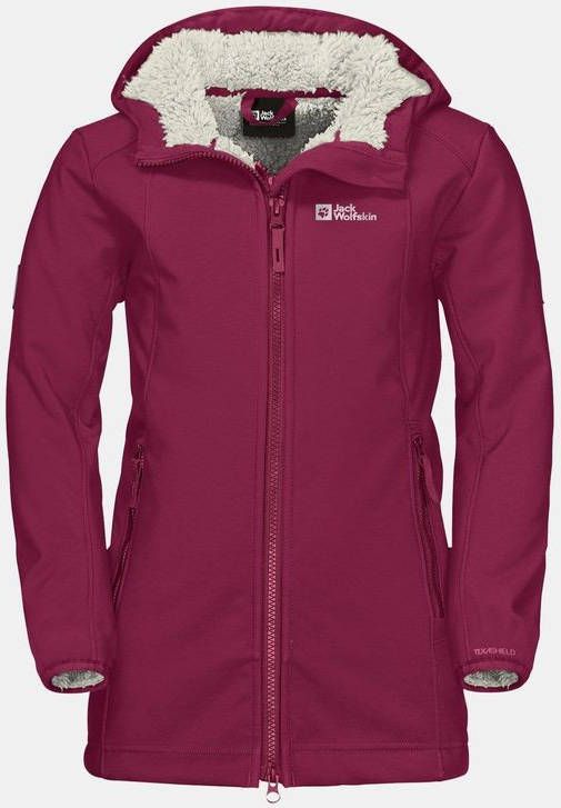 Jack Wolfskin Kissekat Softshell Jas Junior Rood