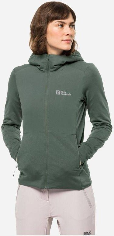 Jack Wolfskin Pack & Go Hybride Dames Jas Groen