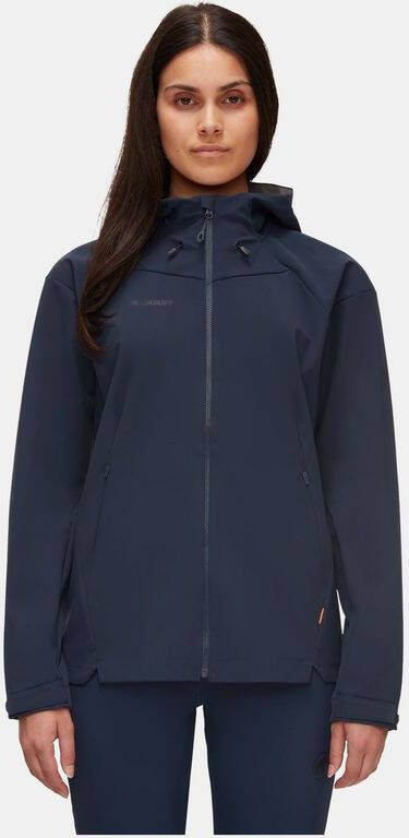 mammut Sapuen SO Hooded Softshell Jas Dames Blauw