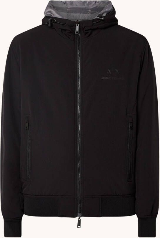 Armani Exchange Blouson Ezra reversible gewatteerd jack met ritszakken en logoprint
