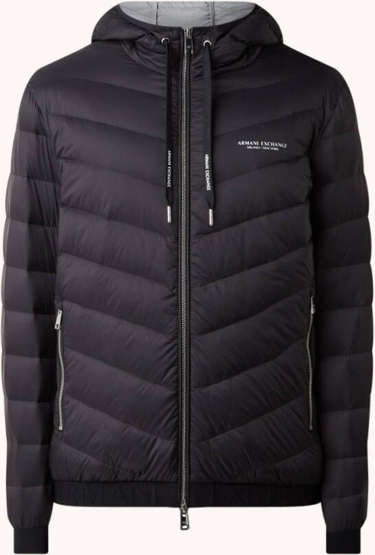 Armani Exchange Gewatteerd jack met donsvulling en ritszakken