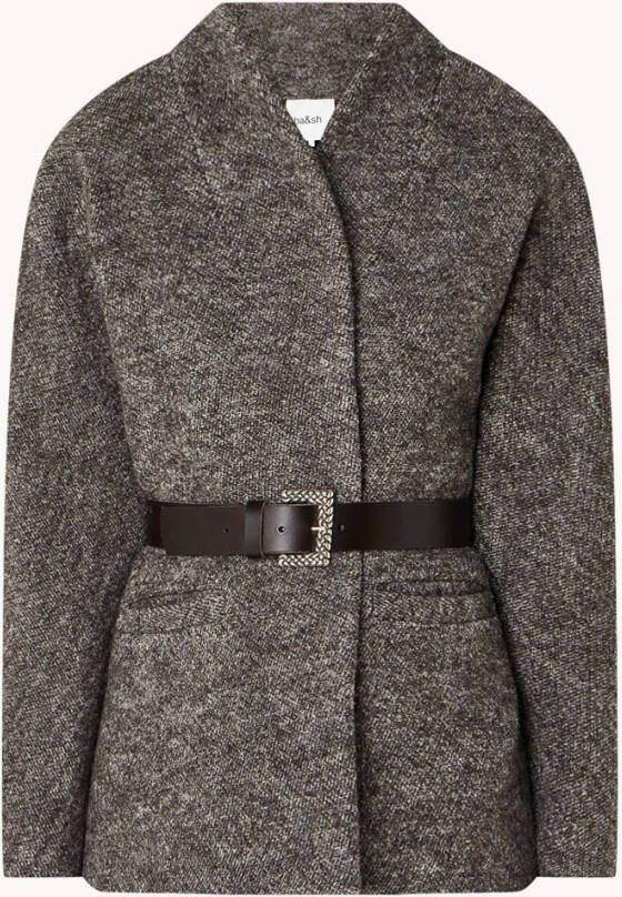 BA&SH Carole jack van wol met ceintuur