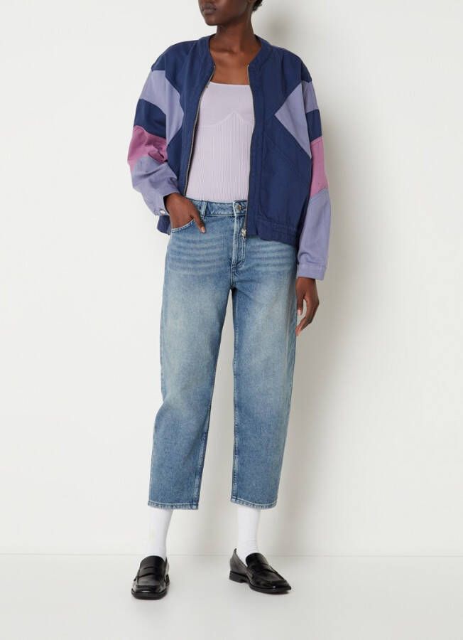 BA&SH Ily spijkerjack met colour blocking en steekzakken