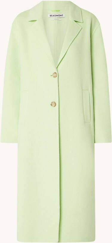 Beaumont Mantel in wolblend met steekzakken en structuur