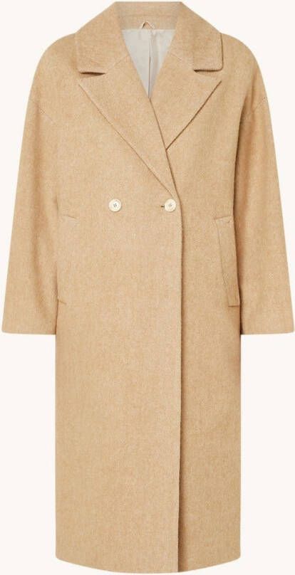 Benetton Mantel in wolblend met streeppatroon