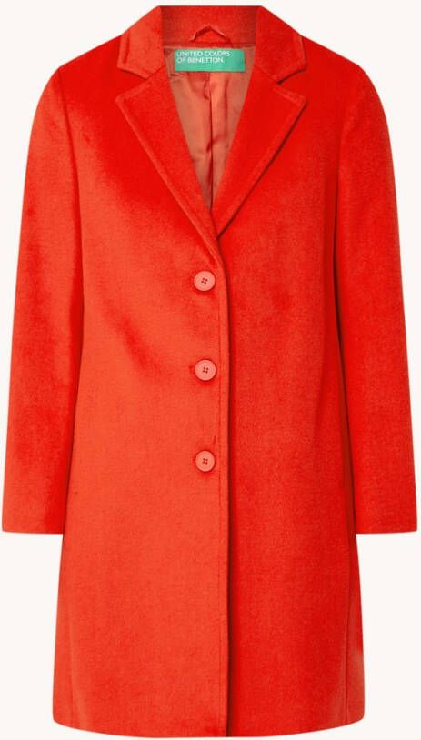 Benetton Mantel in wolblend met steekzakken