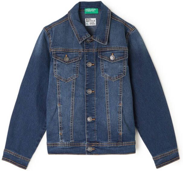 Benetton Spijkerjas met borstzakken en stretch