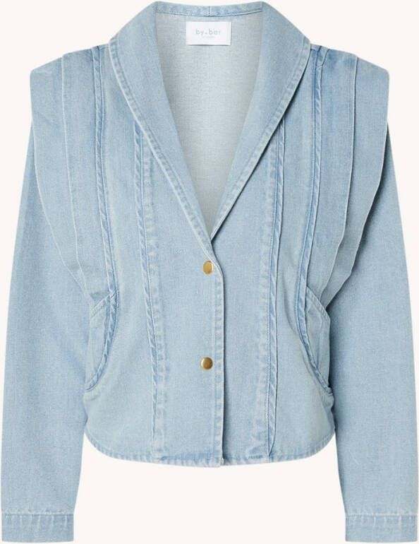 by-bar by bar Jane spijkerjas met plooidetail