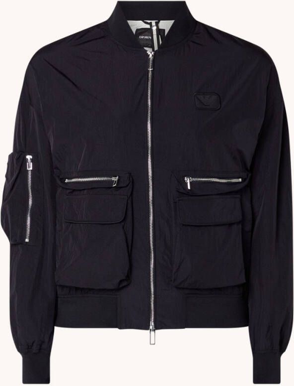 Emporio Armani Bomberjack met ritszakken en logo