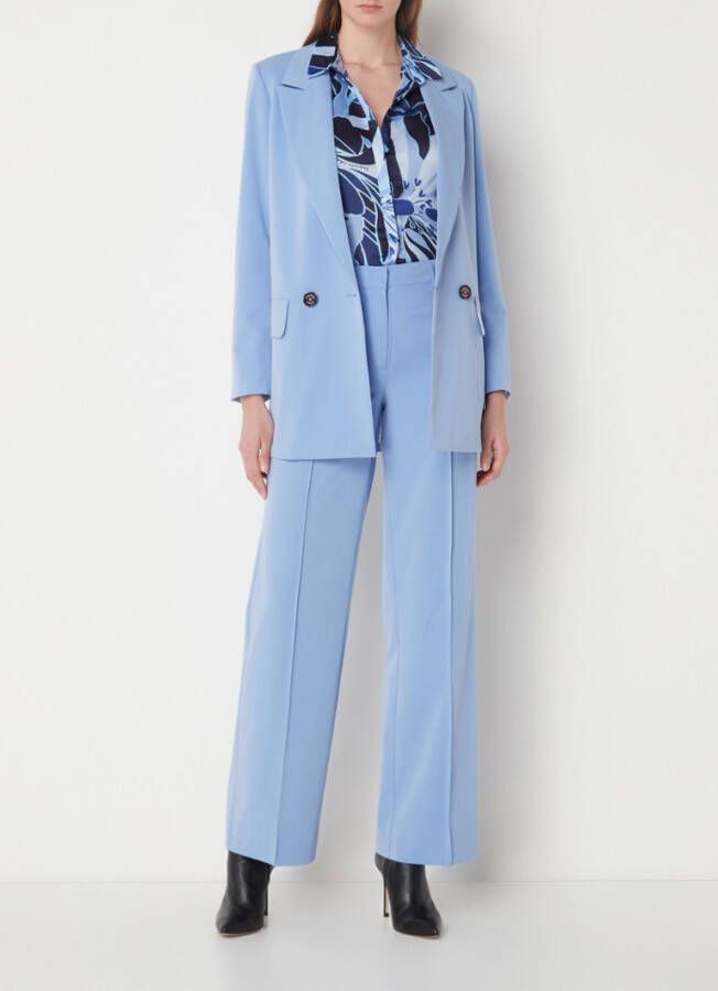 Fabienne Chapot Benny double breasted blazer met klepzakken