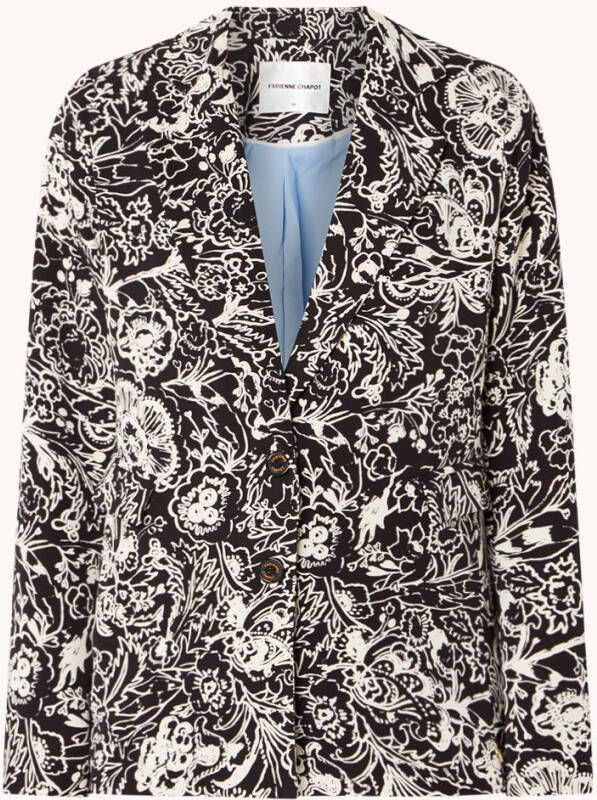 Fabienne Chapot Paul blazer met print en klepzakken