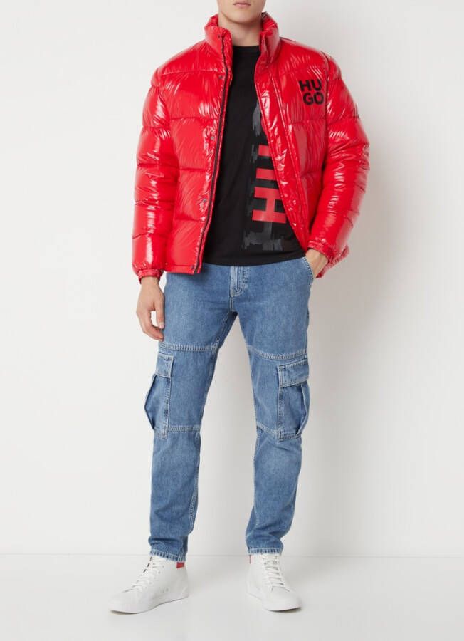 Hugo Boss Biron puffer jack met donsvulling en logo en backprint