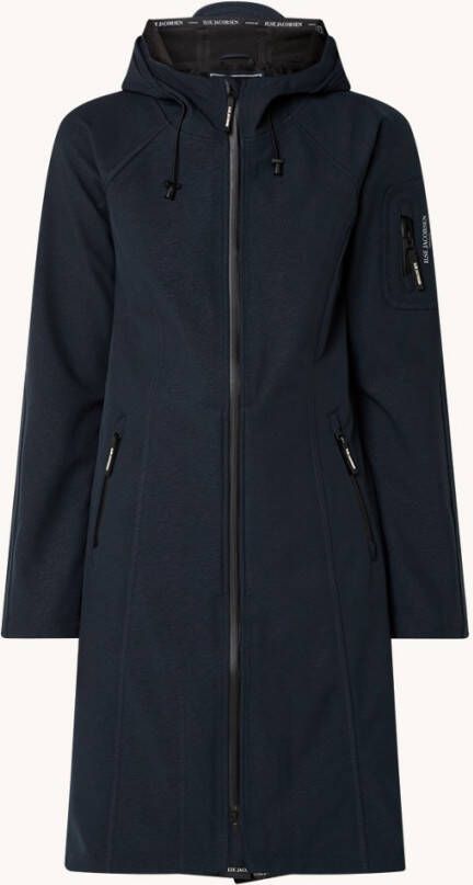 Ilse Jacobsen Long Rain Coat Dames (Softshell-Lange Vorm) Indigo Blauw