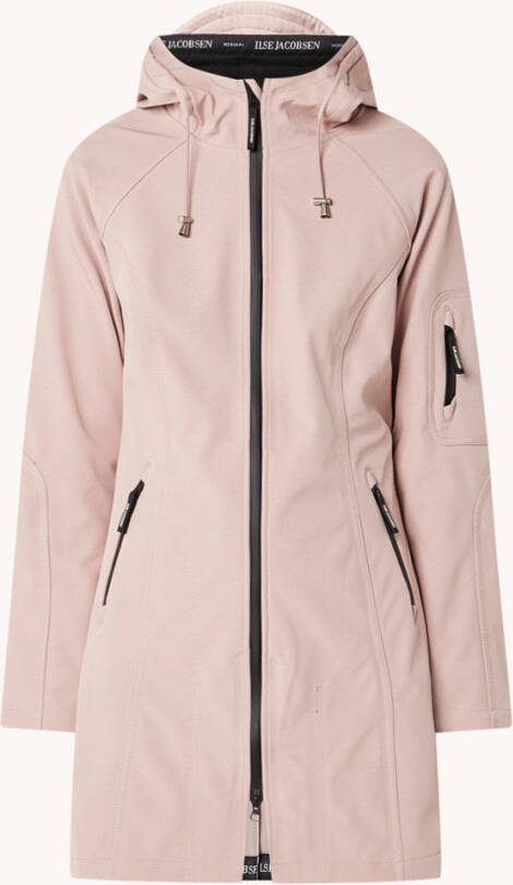 Ilse Jacobsen 3/4 Rain Coat Softshell Dames Lichtroze