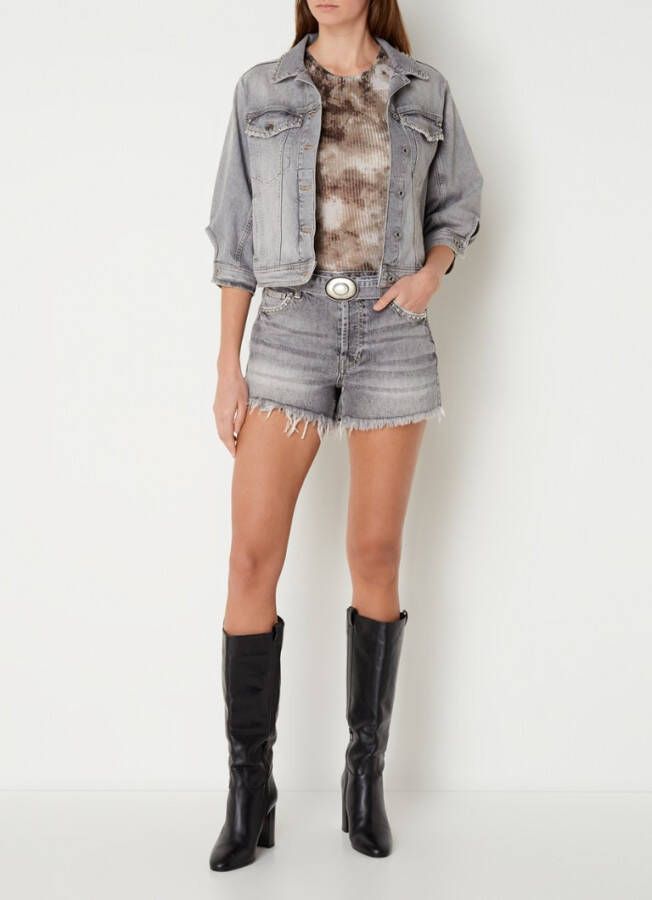 Liu Jo Spijkerjas met steekzakken en studs