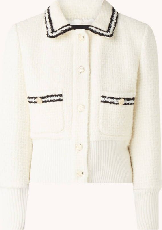 Maje Bloppe jack in wolblend met sierknopen