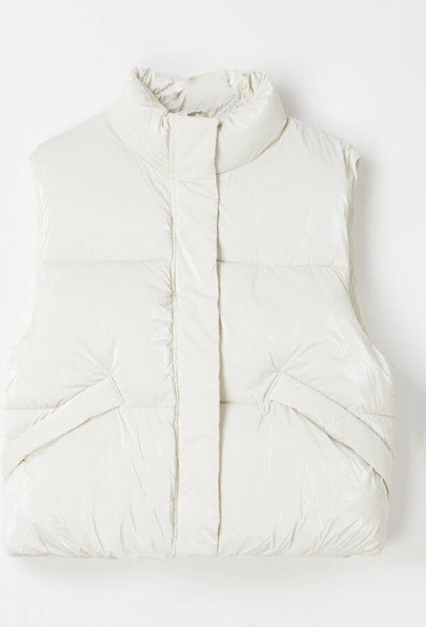 Mango Shinny gewatteerde bodywarmer met glanzende finish