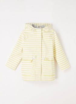 Mango Snow2 regenjas met capuchon en streepprint