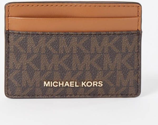 Michael Kors Jet Set pasjeshouder van leer met logo