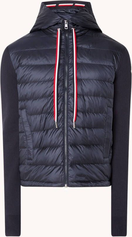 Moncler Cardigan with quilted front , Blauw, Heren
