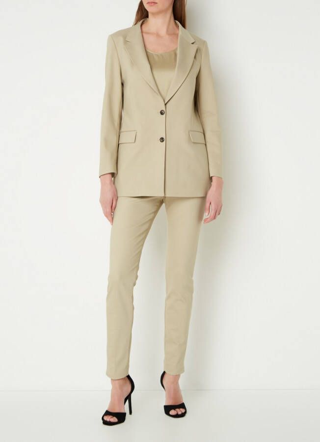 MOS MOSH Kenal Night blazer in katoenblend met klepzakken