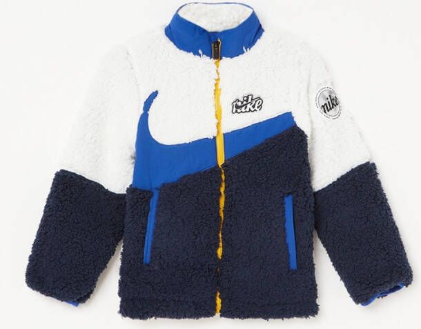 Nike Sherpa jack van teddy met logo