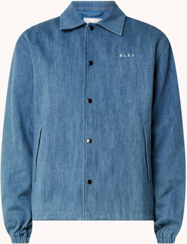 Olaf Hussein Jack van denim met logo en backprint