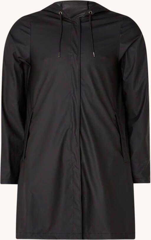 Rains A lijn regenjas met capuchon en steekzakken unisex